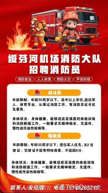綏芬河消防隊(duì)招聘駕駛