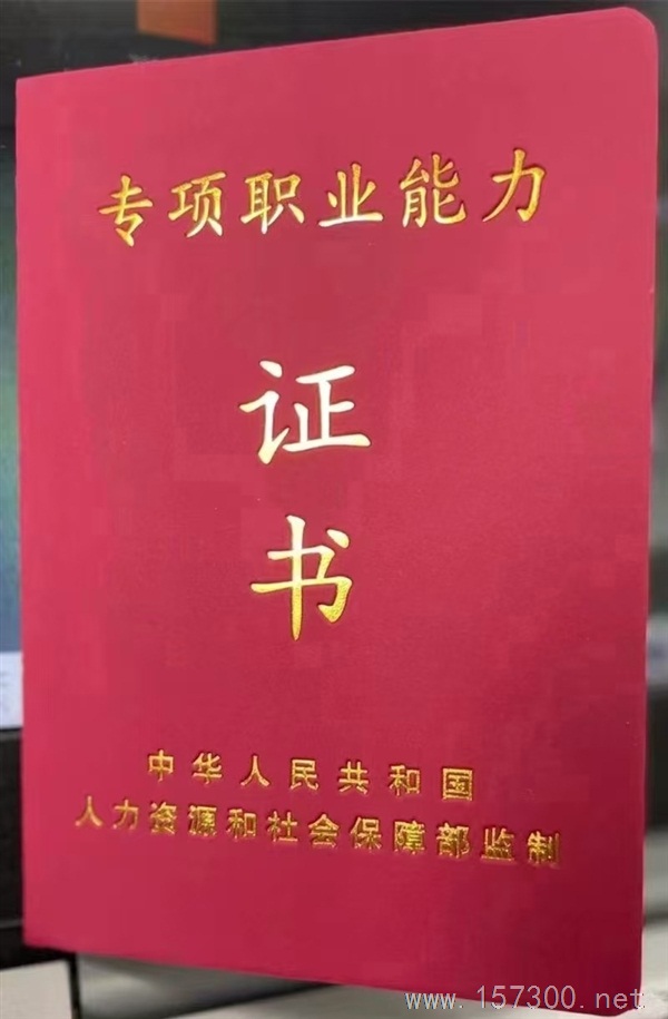 專項(xiàng)職業(yè)能力證書